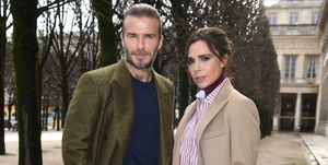 paris, france january 18 david beckham and victoria beckham attend the louis vuitton menswear fallwinter 2018 2019 show as part of paris fashion week on january 18, 2018 in paris, france photo by pascal le segretaingetty images