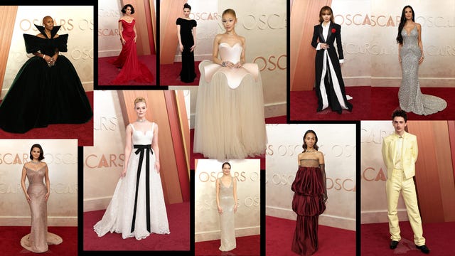 fashionable outfits worn at a prominent awards ceremony