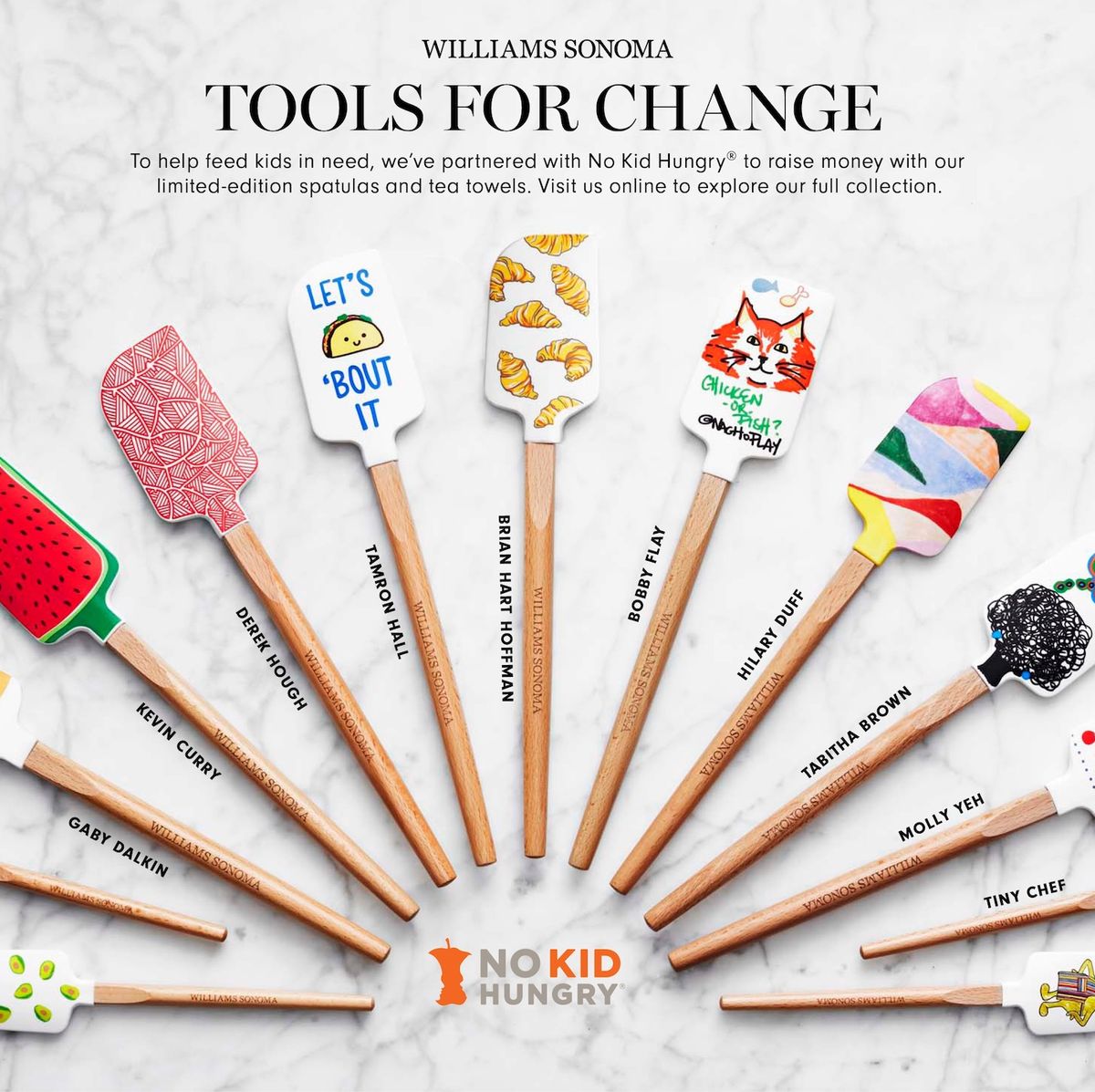 No Kid Hungry® Tools for Change Silicone Wood Spatula, Pink