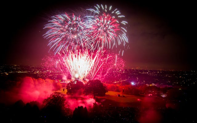 Bonfire night,Fireworks display, Alexandra Palace, London