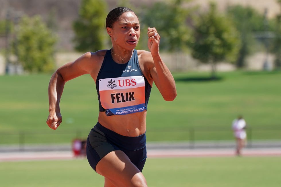 allyson felix usa 150m competes at the weltklasse zurich inspiration games on july 9 2020 in walnut usa © kirby leeweltklasse zurich