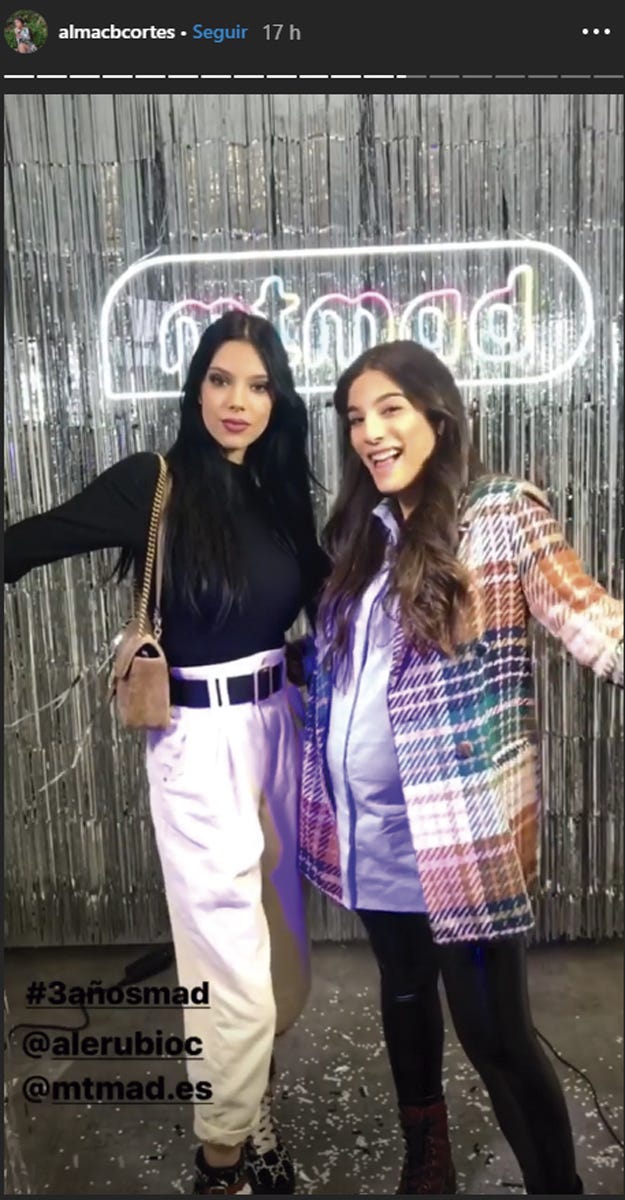 Alejandra Rubio y Alma Cortés