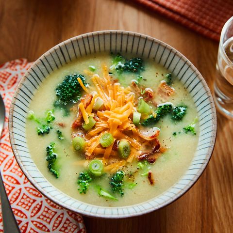 bowl of broccoli potato soup