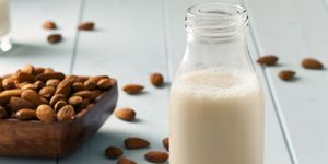 Food, Soy milk, Drink, Grain milk, Ingredient, Plant milk, Milk, Almond milk, Horchata, Almond, 