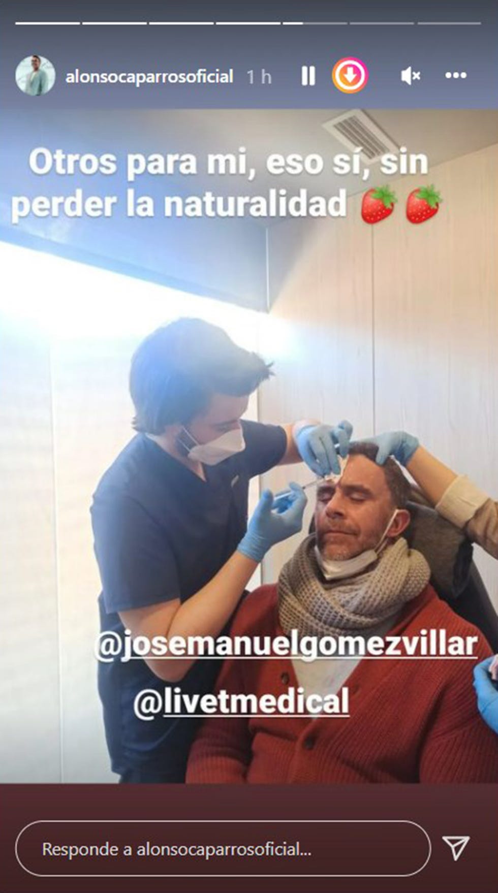 alonso caparrós también presume de retoques estéticos