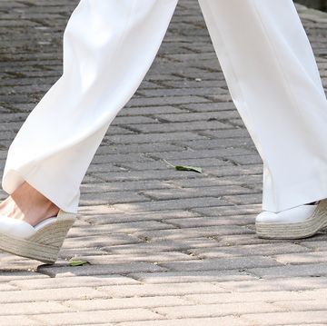 madrid, spain june 27 queen letizia of spain, shoes detail, visits a traditional students residence residencia de estudiantes on june 27, 2023 in madrid, spain photo by carlos alvarezgetty images