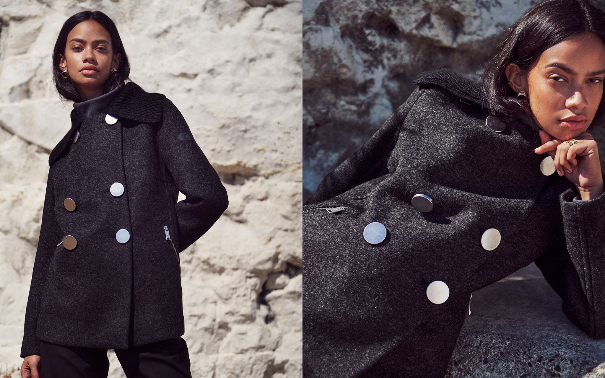 alpha pea coat