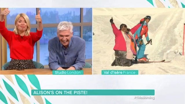 Alison Hammond falls over on This Morning