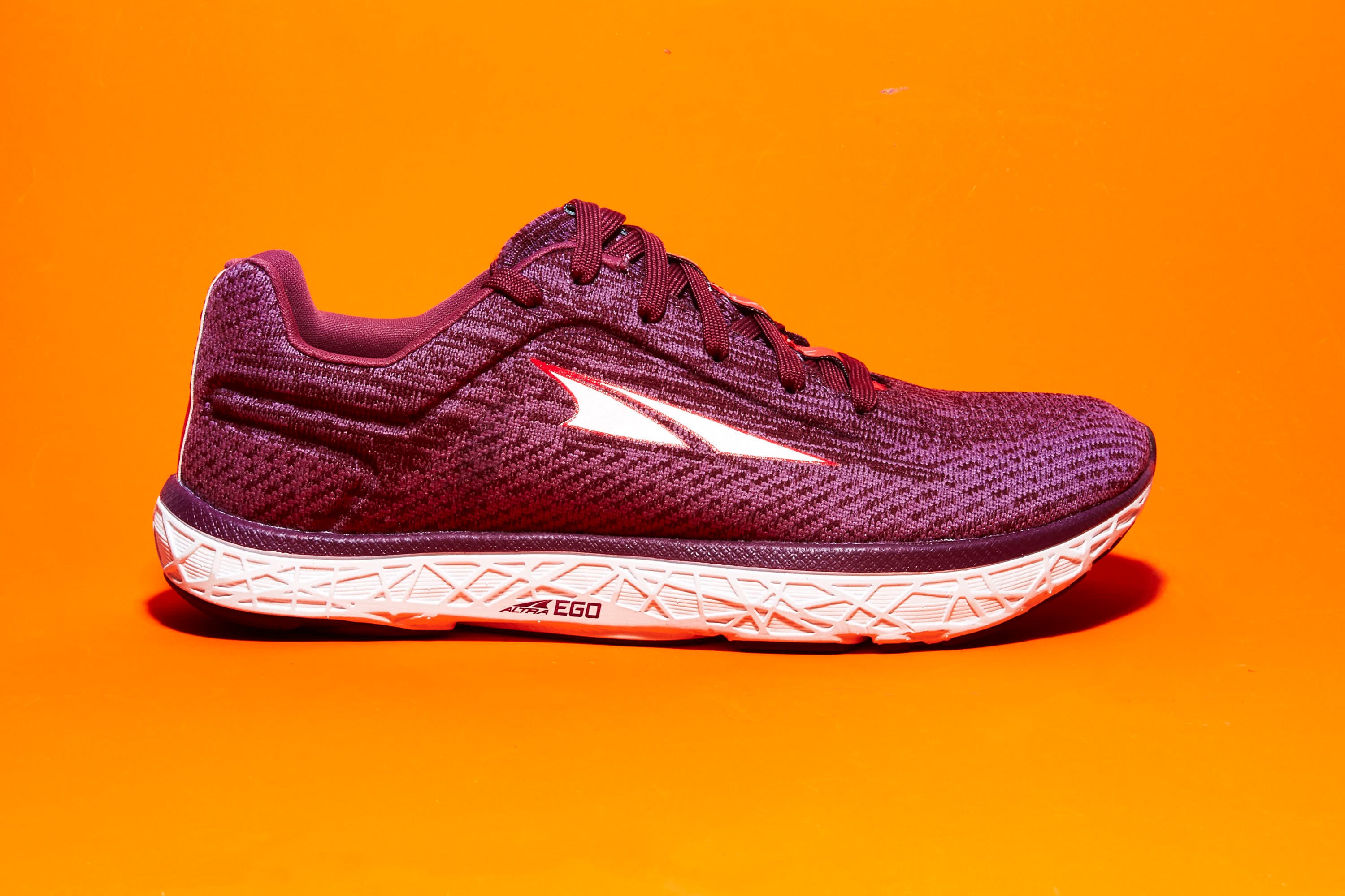Footwear, Shoe, Walking shoe, Outdoor shoe, Orange, Running shoe, Sneakers, Cross training shoe, Purple, Athletic shoe, 