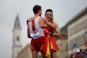 alvaro martín y diego garcia carrera, oro y bronce en 20 kilometros marcha