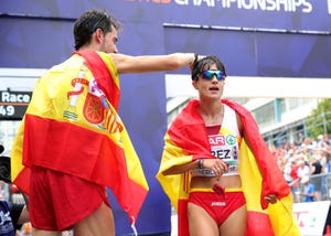 Álvaro martín y maría pérez en el europeo de 20km marcha