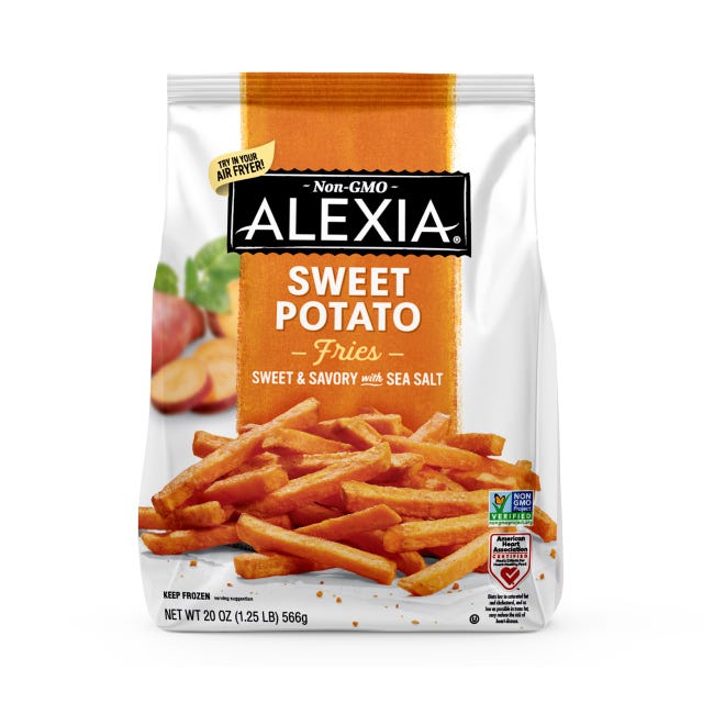 Frozen sweet potato fries packaging