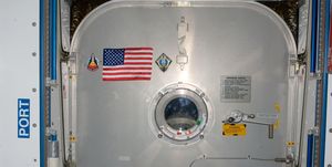 American flag on the International Space Station