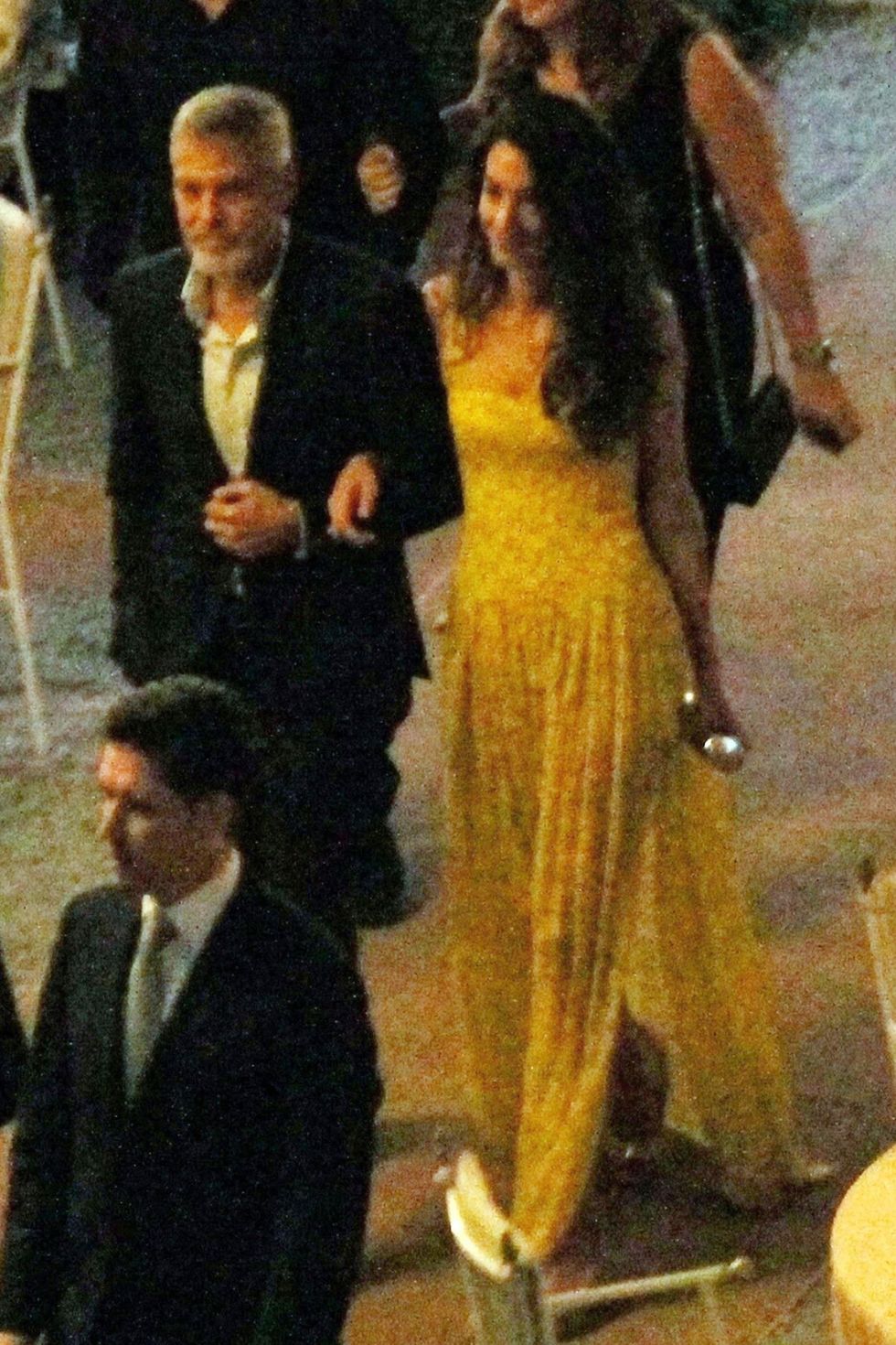 Actor George Clooney and wife Amal Clooney night out with friends in Italy.