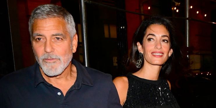 Amal Clooney Stepped Out In Tiered Black Mini Dress For NYC Dinner Date With George
