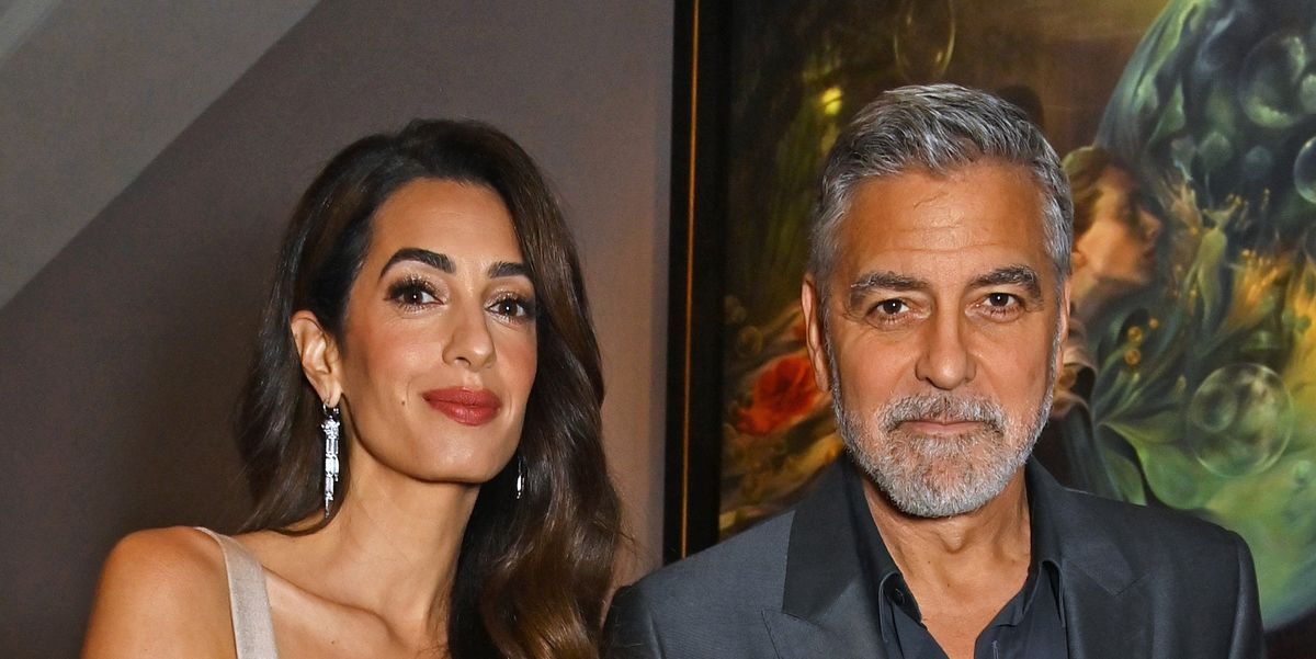 Amal Clooney Wears Silver Metallic Minidress On Dinner Date With George Clooney