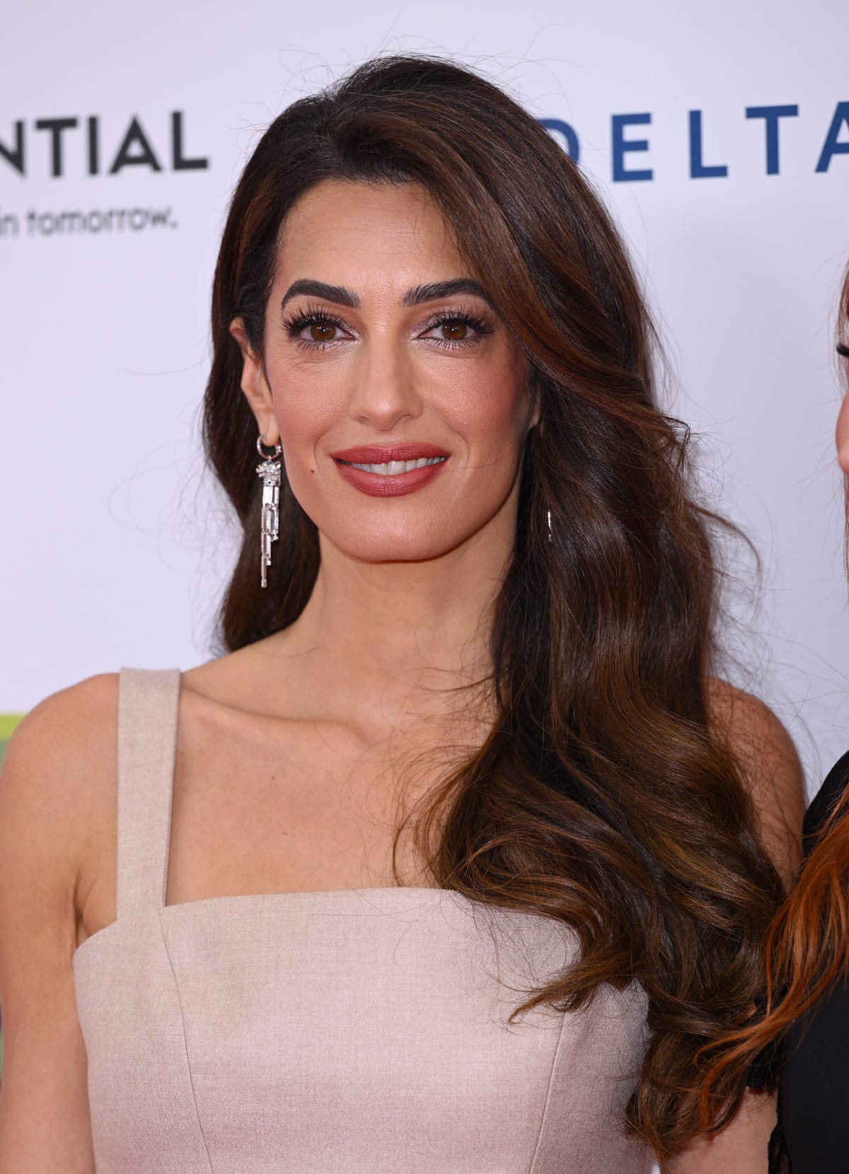 Amal Clooney wears chic floral shift dress