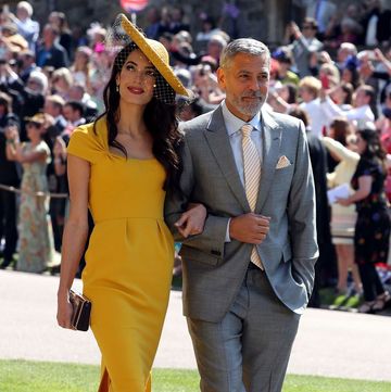 Amal and George Clooney at the royal wedding