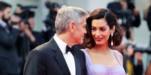 Amal George Clooney Venice red carpet