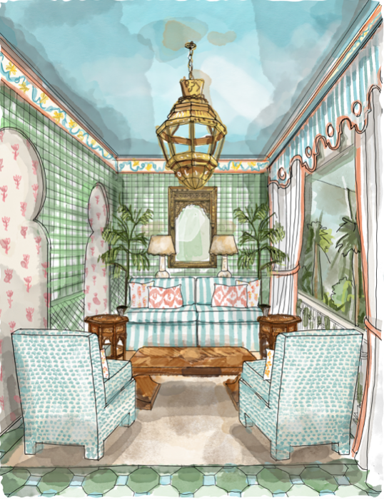 kips bay palm beach 2025 room renderings
