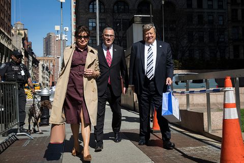 Parents Of First Lady Melania Trump, Viktor And Amalija Attend Immigration Proceedings In New York