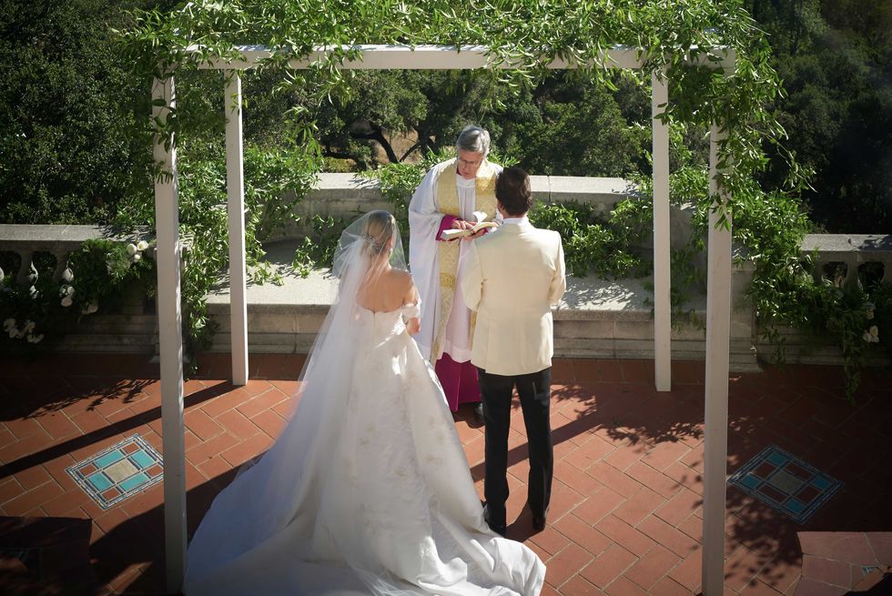 Photograph, Wedding dress, Bride, Bridal clothing, Dress, Ceremony, Bridal accessory, Gown, Wedding, Bridal veil, 