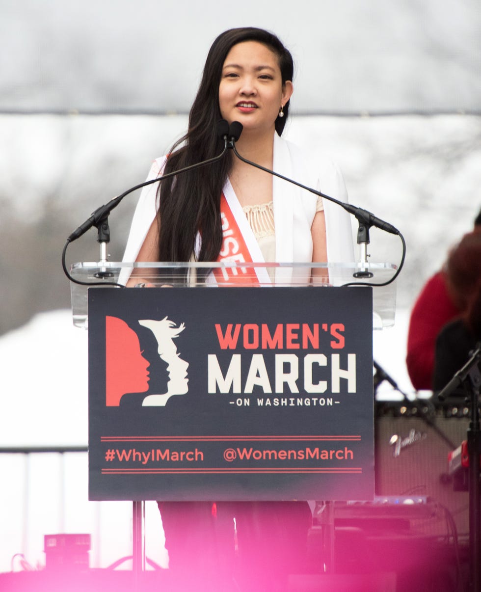 amanda nguyen attends the women's march on washington on january 21, 2017 in washington, dc