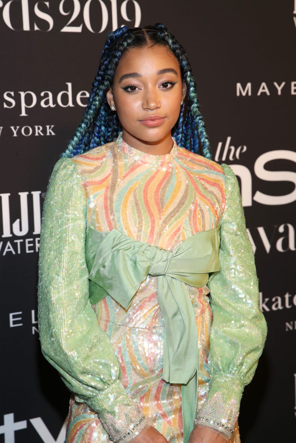 blue hair color ideas   amandla stenberg