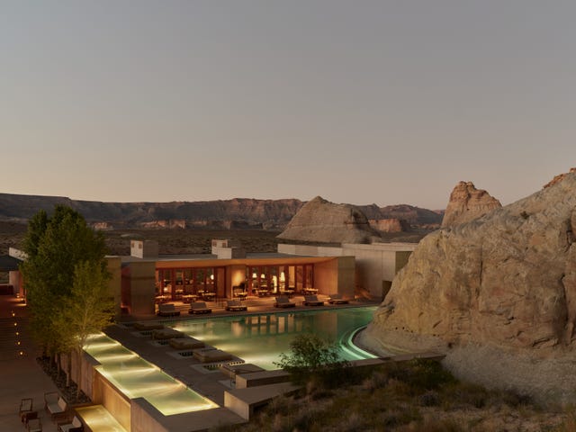 a hotel in the desert