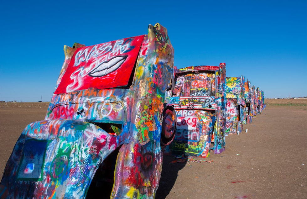 oldest roadside attractions cadillac ranch