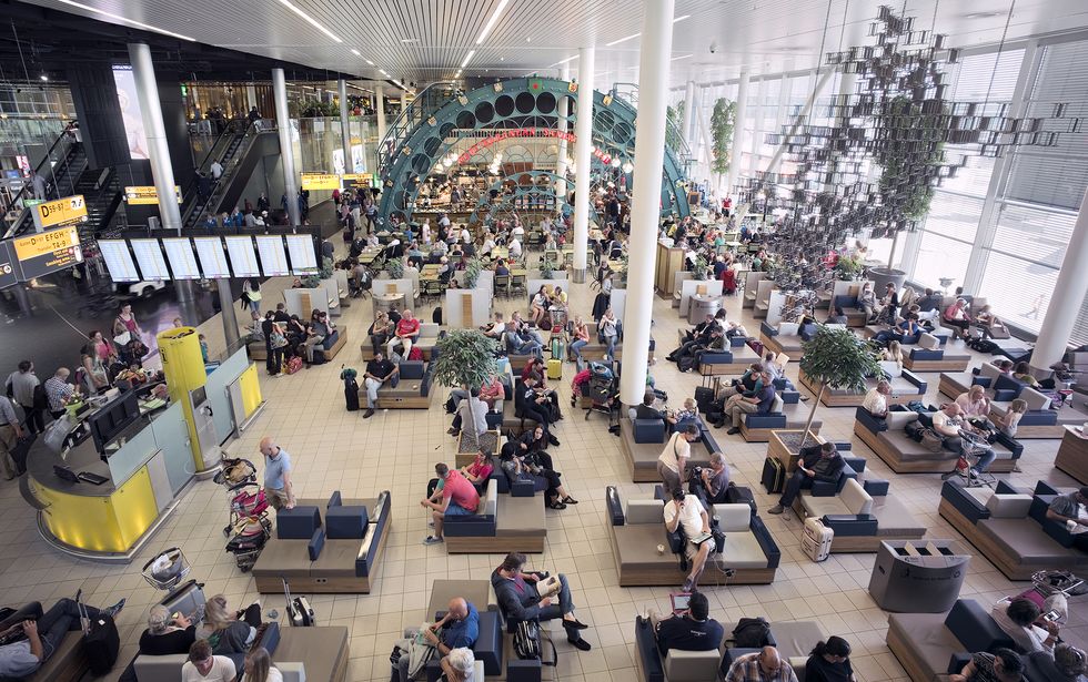 Schiphol Airport departure lounge, Amsterdam
