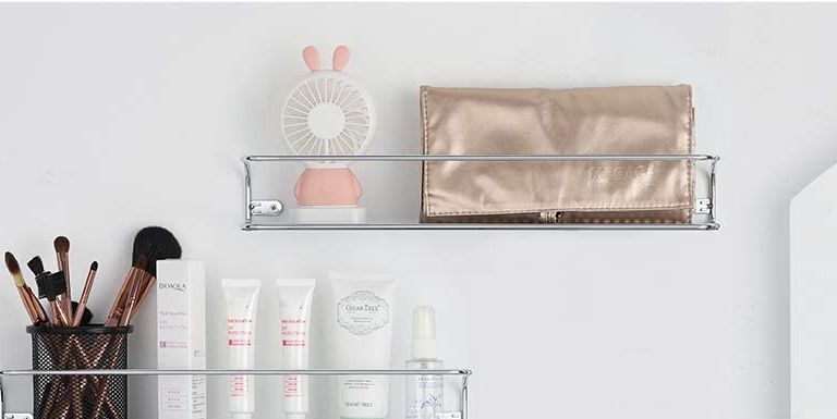When you don't have ANY bathroom storagetake apart an old acrylic makeup  organizer and stick it to the wall! 🥴 : r/femalelivingspace