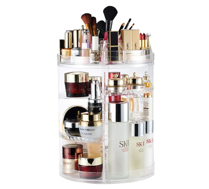 Product, Beauty, Cosmetics, Material property, Liquid, Makeup brushes, Bottle, Glass bottle, Brush, Shelf, 