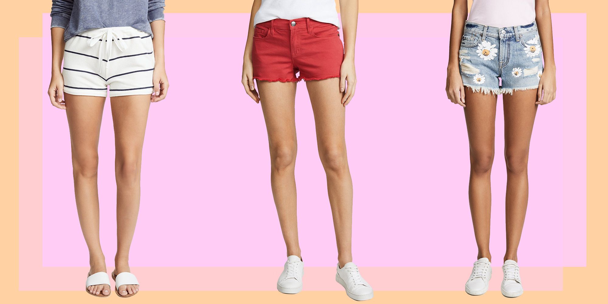 Woman wearing red sleeveless shirt and white short shorts leaning on white-and-red  roll-up door photo – Free Red Image on Unsplash