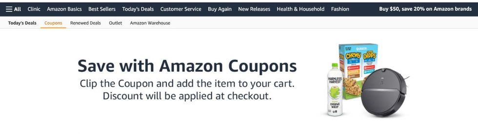 amazon coupons homepage