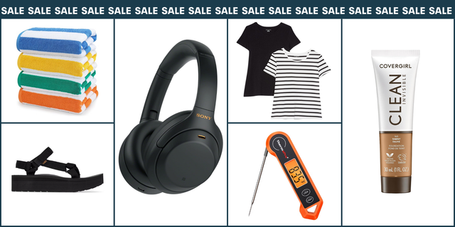 promotional items during a sales event featuring various products