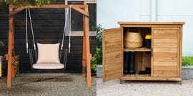 a small wooden house