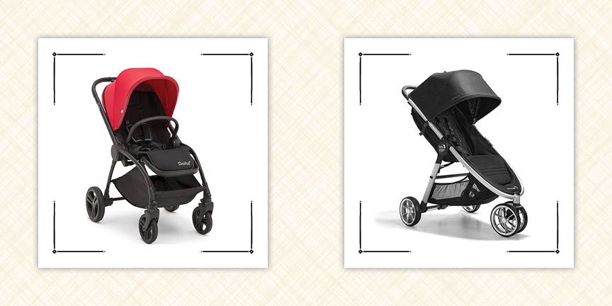four wheel and three wheel strollers