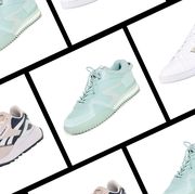 a collage of sneakers on sale on amazon to illustrate a roundup of amazon prime day sneakers on sale