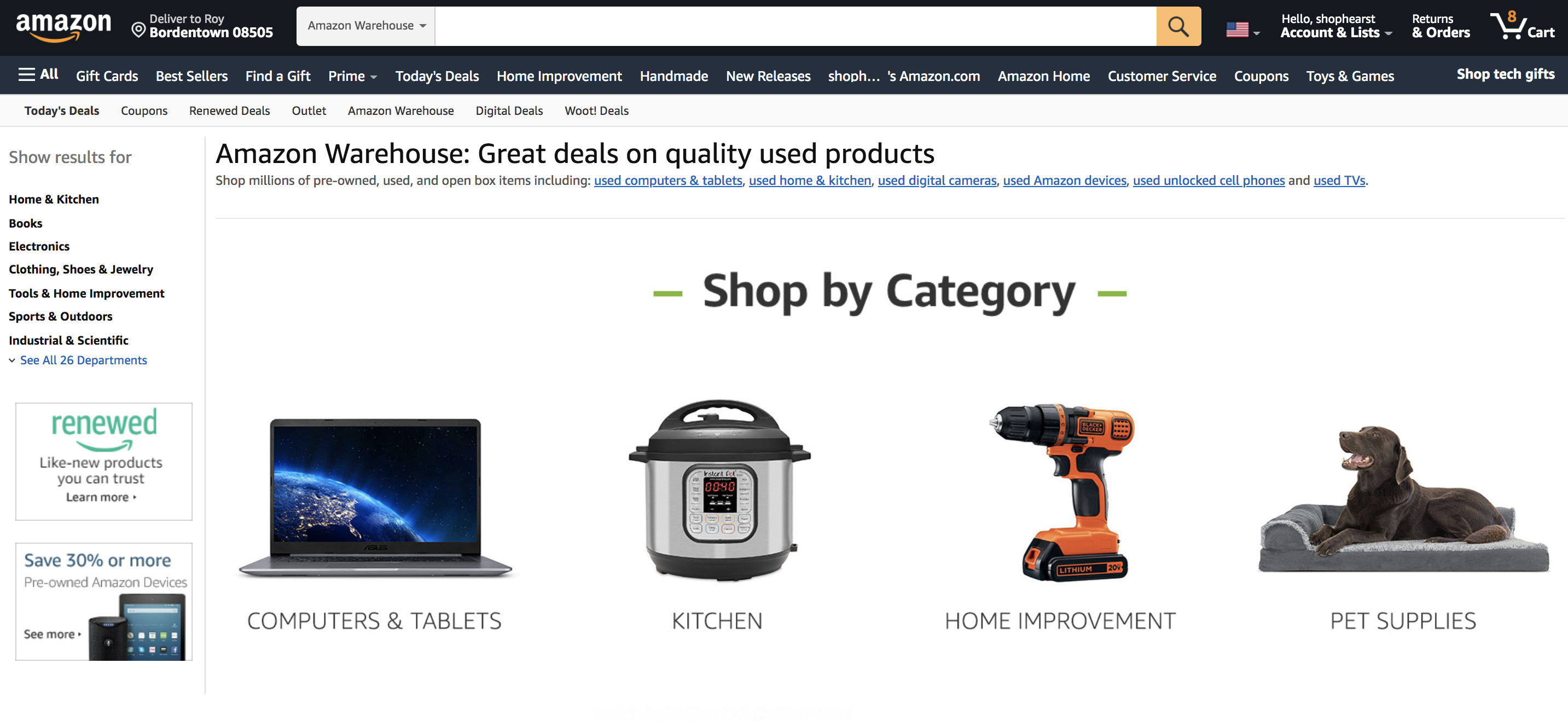 Amazon Warehouse Homepage 1607705394 