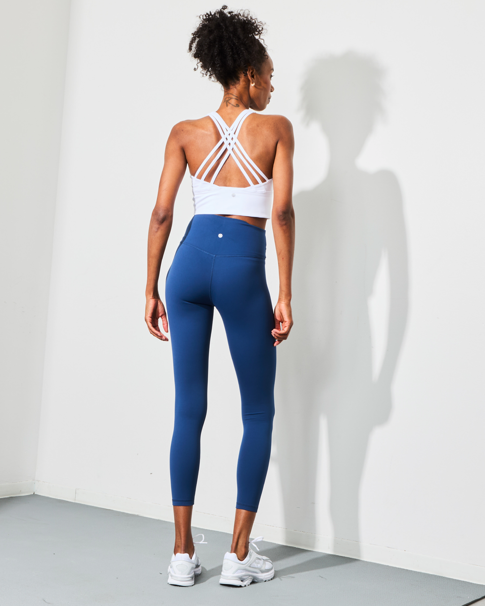 athletic outfit showcasing a workout top and leggings