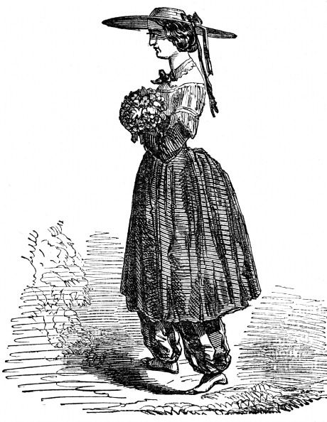 amelia bloomer 1818 1894 american feminist and champion of dress reform the style of dress for women she designed and wore, and which gave the name of bloomers for women's nether garments wood engraving, london, 1869