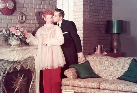 lucille ball and desi arnaz in a 1955 episode of "i love lucy"﻿