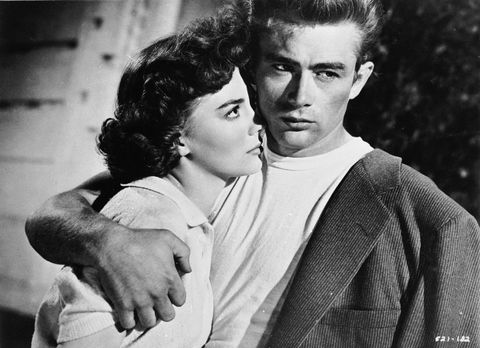 james dean  natalie wood in 'rebel without a cause'