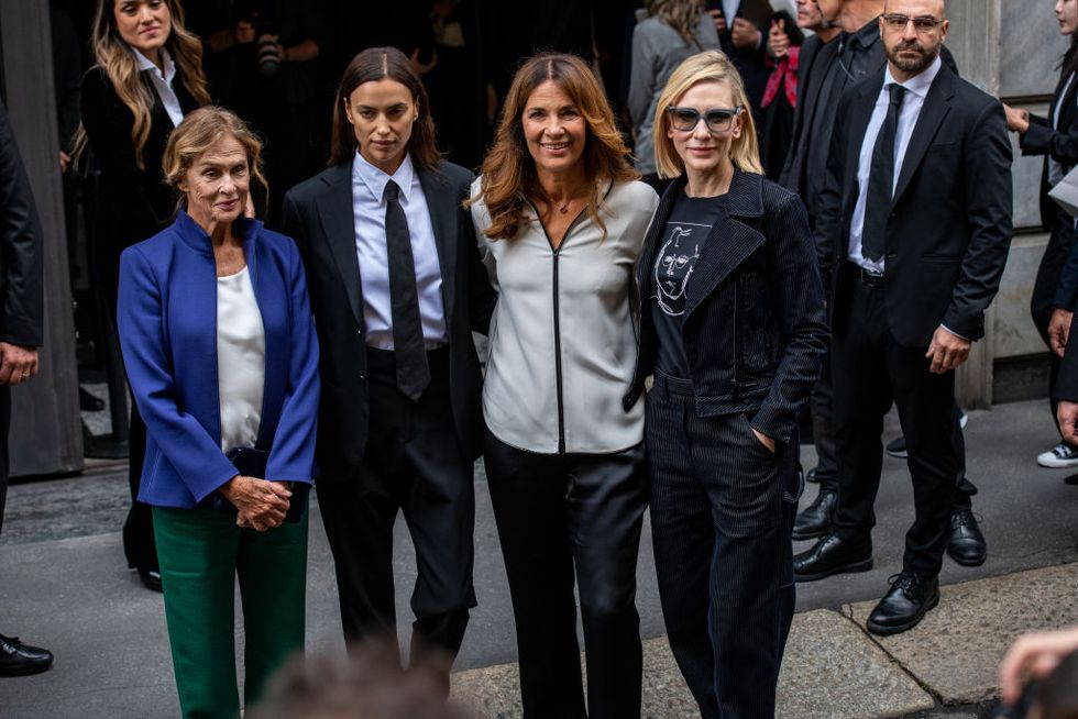 guests of the fashion show giorgio armani collection women's spring summer 2023