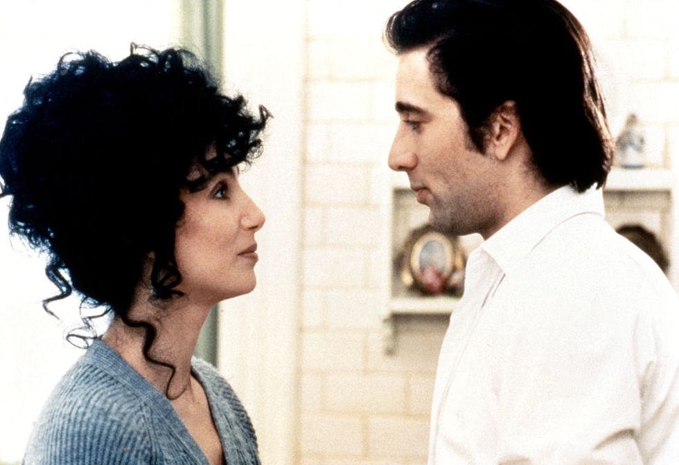 on the set of moonstruck