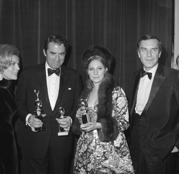 Bain, Peck, Streisand And Landau At Golden Globes