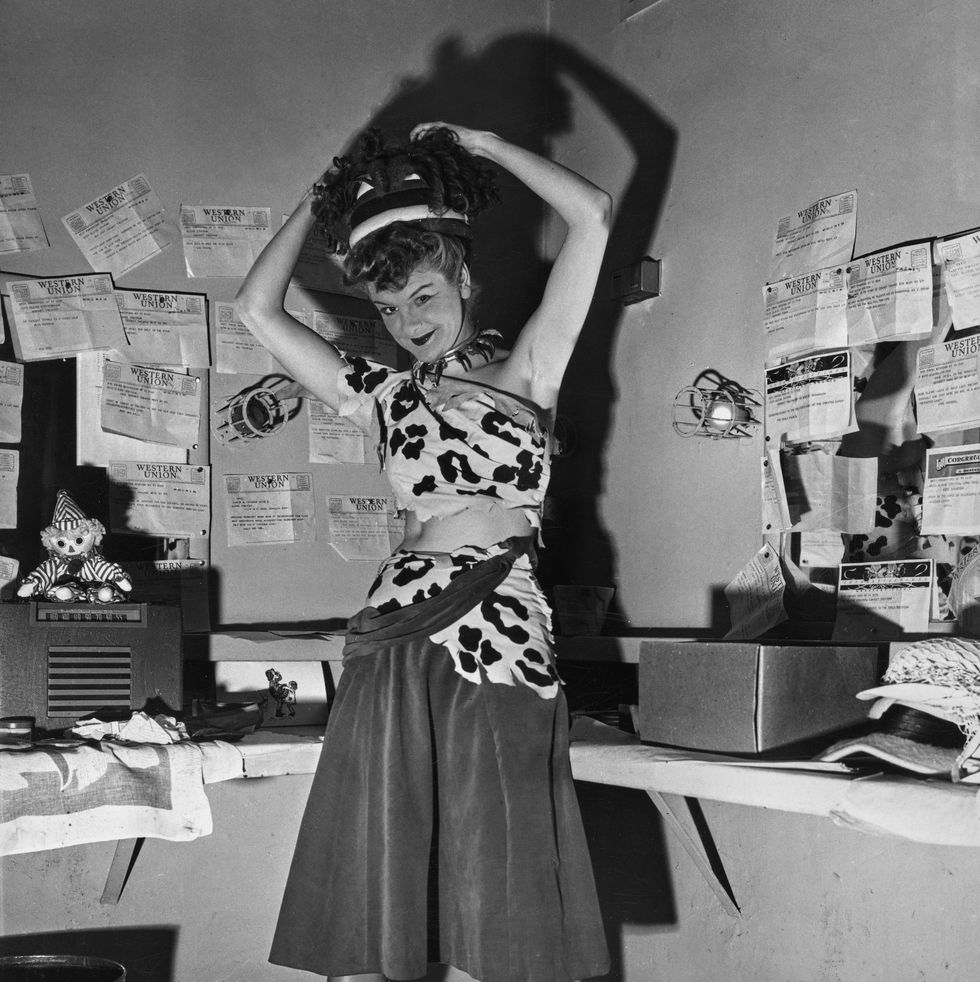 american actress elaine stritch in her dressing room, backstage at the coronet theatre, where she was appearing in 'angel in the wings', in the theater district of midtown manhattan in new york city, new york, february 1948. stritch was making her broadway musical debut in the musical revue with songs by bob hilliard and carl sigman. (photo by archive photos/getty images)
