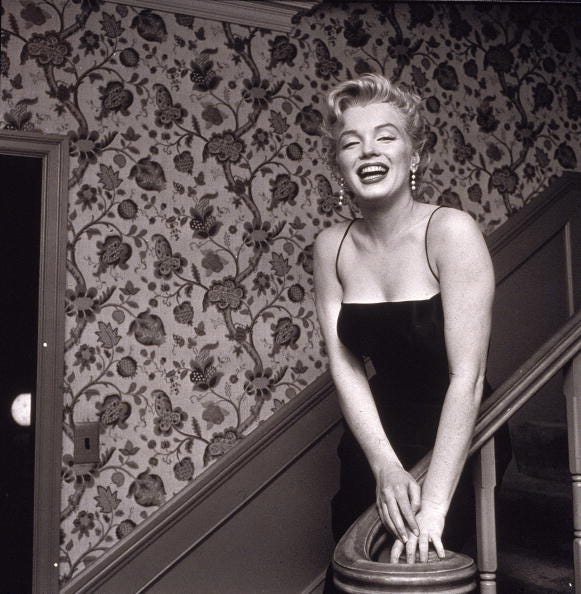 marilyn monroe on staircase