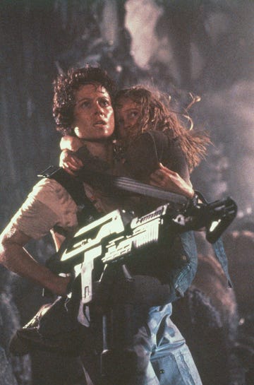 on set of the movie aliens